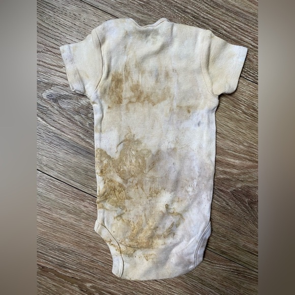 Handmade Organic Botanical Dyed Baby Onzies Cotton 0-9 Months - Picture 9 of 13